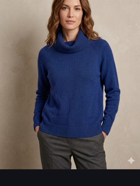 St. John Sport Sweaters - St. John Sport Women's Cowl Neck Sweater - Timeless Knit Wool Blend Size L